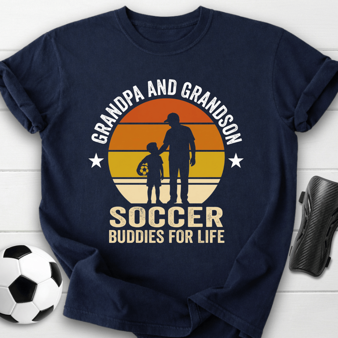 Grandpa And Grandson Soccer Buddies T-Shirt