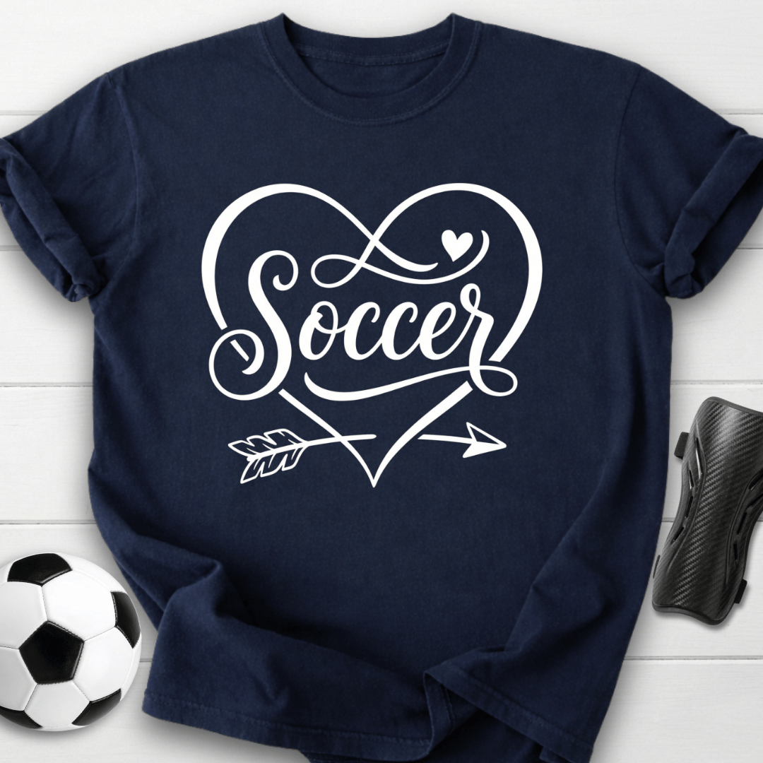 Soccer Heart Script T-Shirt