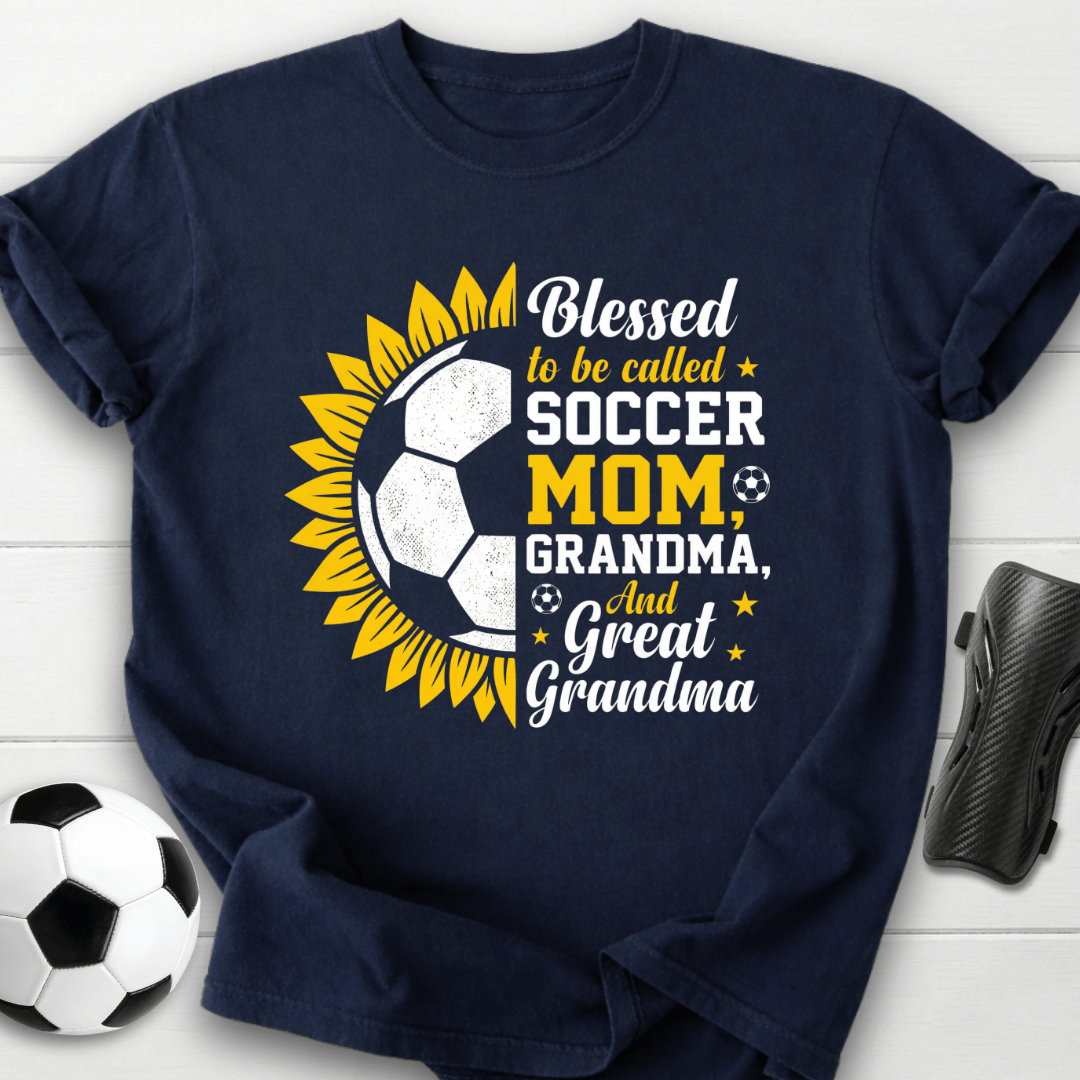 Blessed Soccer Mom Grandma T-Shirt