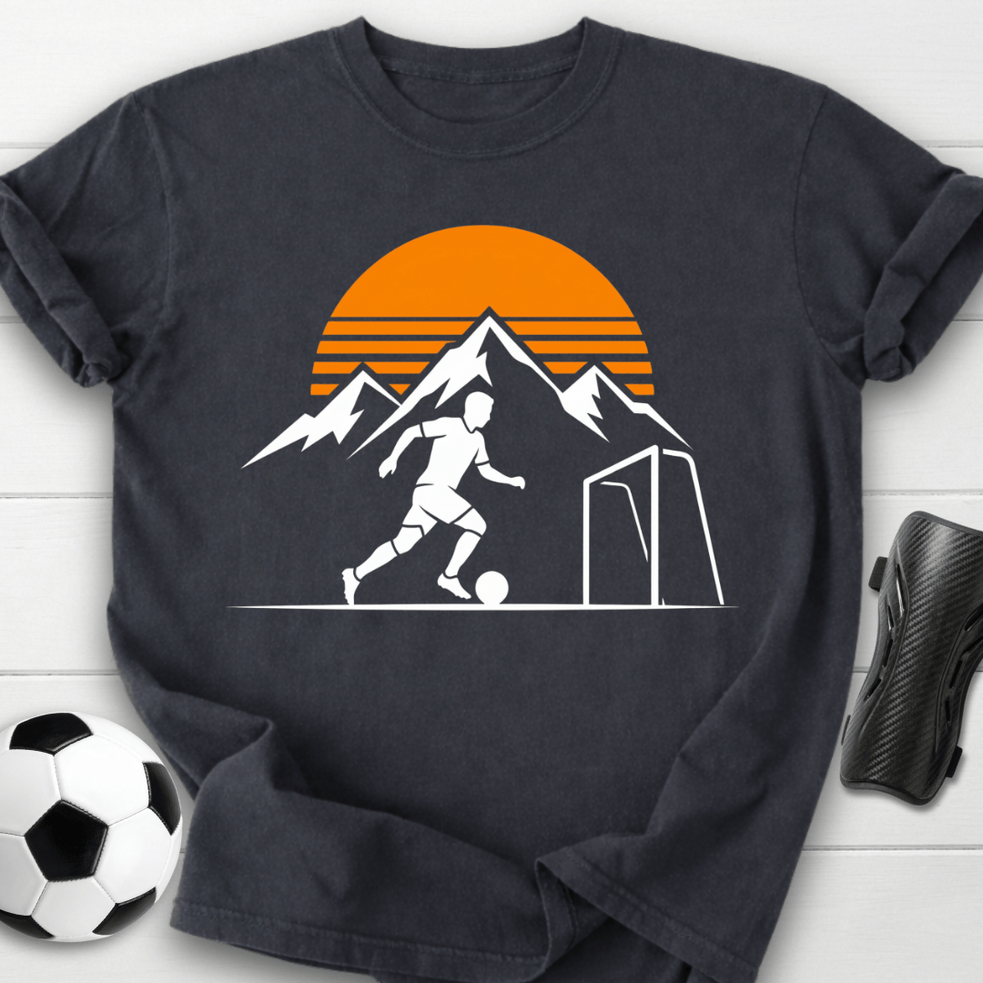 Retro Mountain Soccer T-Shirt