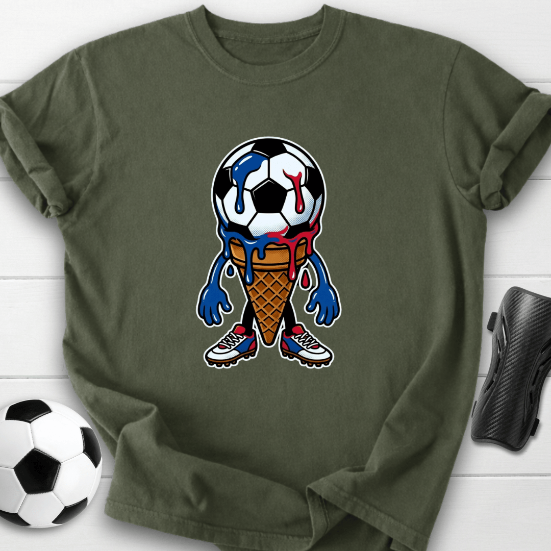 Melting Soccer Ice Cream T-Shirt