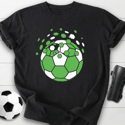 Green Soccer Ball Graphic T-Shirt