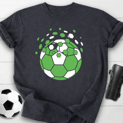 Green Soccer Ball Graphic T-Shirt