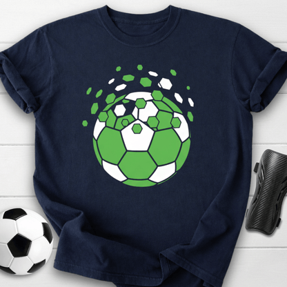 Green Soccer Ball Graphic T-Shirt