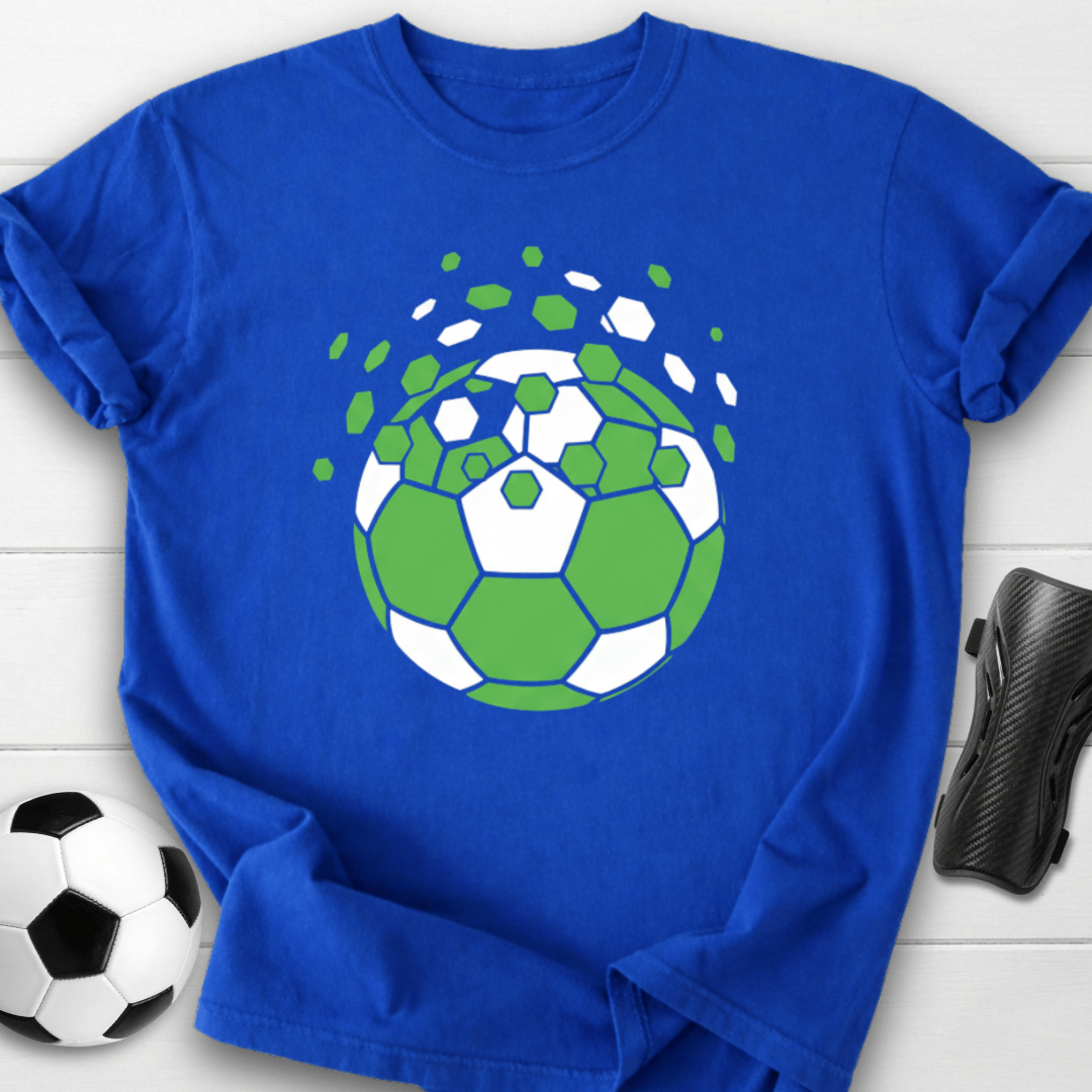 Green Soccer Ball Graphic T-Shirt