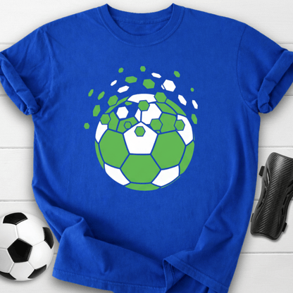 Green Soccer Ball Graphic T-Shirt