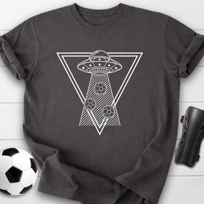 Alien UFO Soccer Graphic T-Shirt