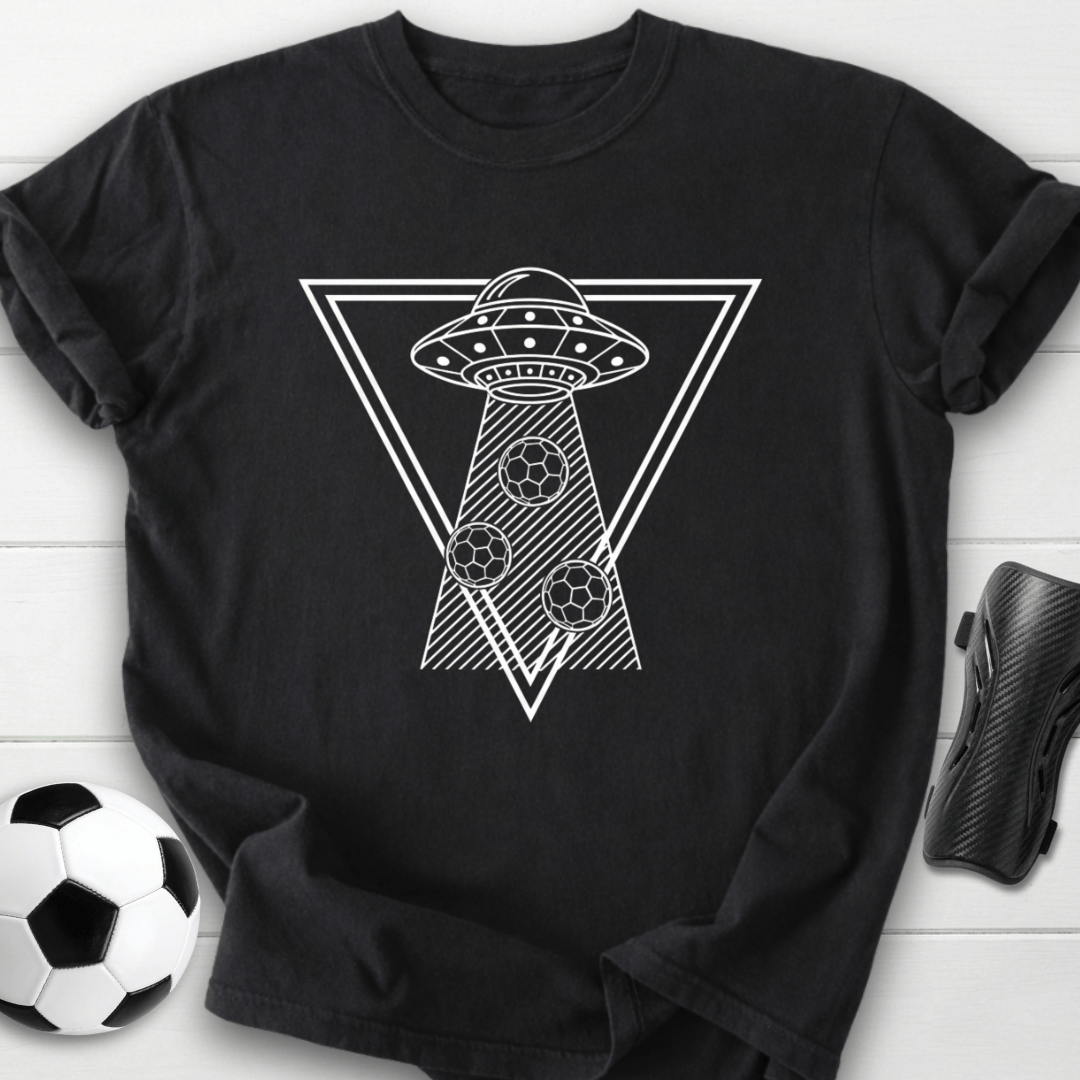 Alien UFO Soccer Graphic T-Shirt