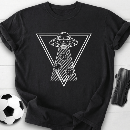 Alien UFO Soccer Graphic T-Shirt