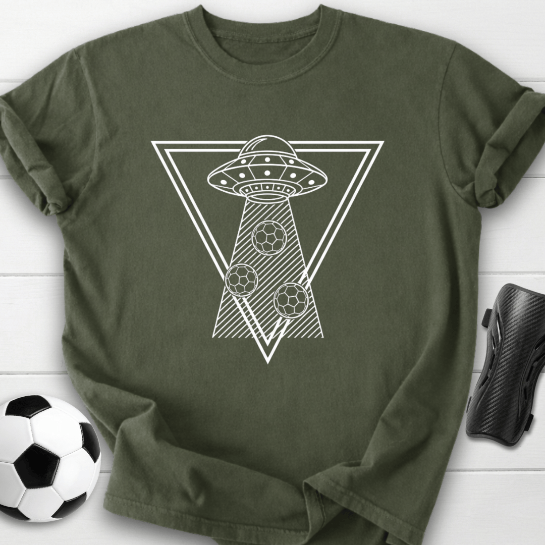 Alien UFO Soccer Graphic T-Shirt
