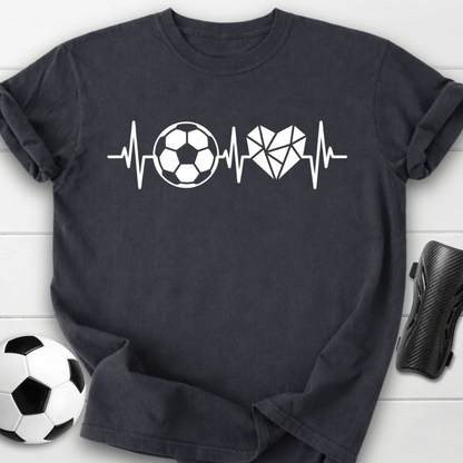 Soccer Heartbeat Graphic T-Shirt