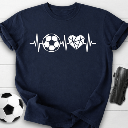Soccer Heartbeat Graphic T-Shirt