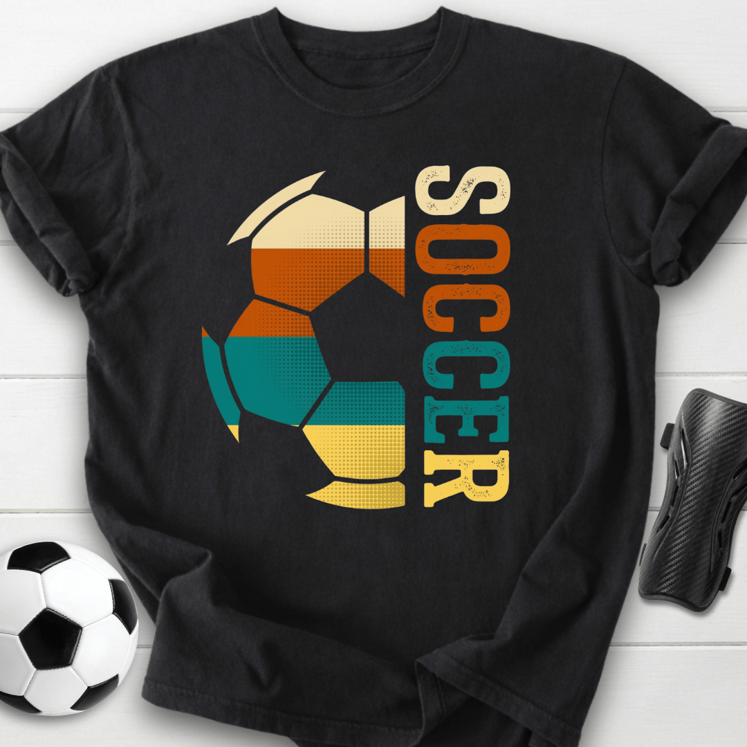 Retro Soccer Ball Graphic T-Shirt