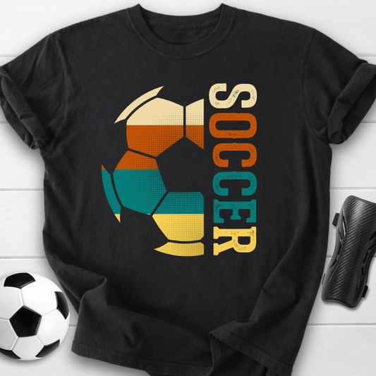 Retro Soccer Ball Graphic T-Shirt
