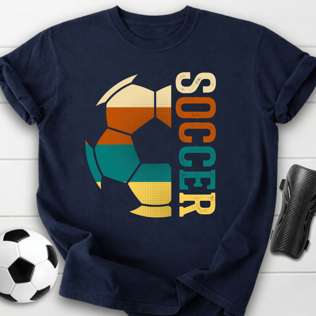 Retro Soccer Ball Graphic T-Shirt