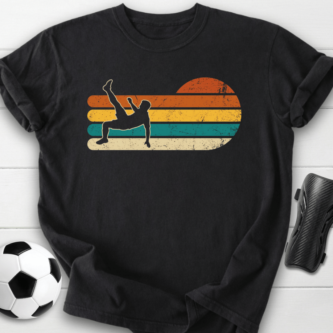 Retro Soccer Bicycle Kick T-Shirt