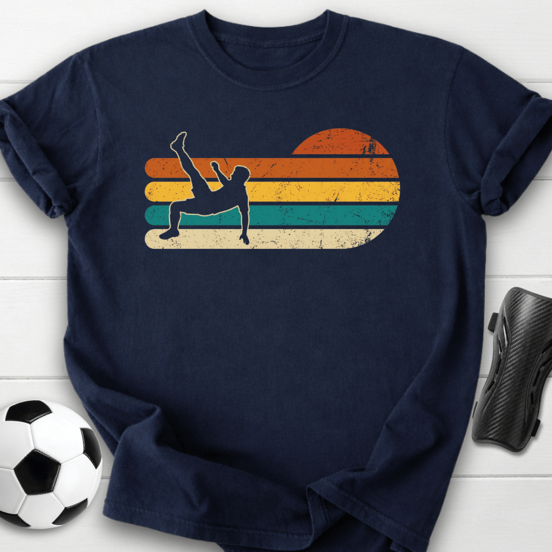 Retro Soccer Bicycle Kick T-Shirt