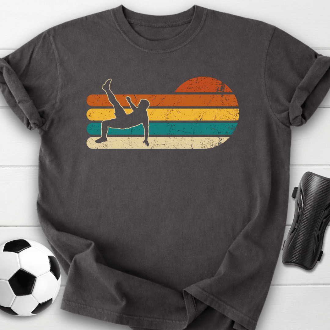 Retro Soccer Bicycle Kick T-Shirt