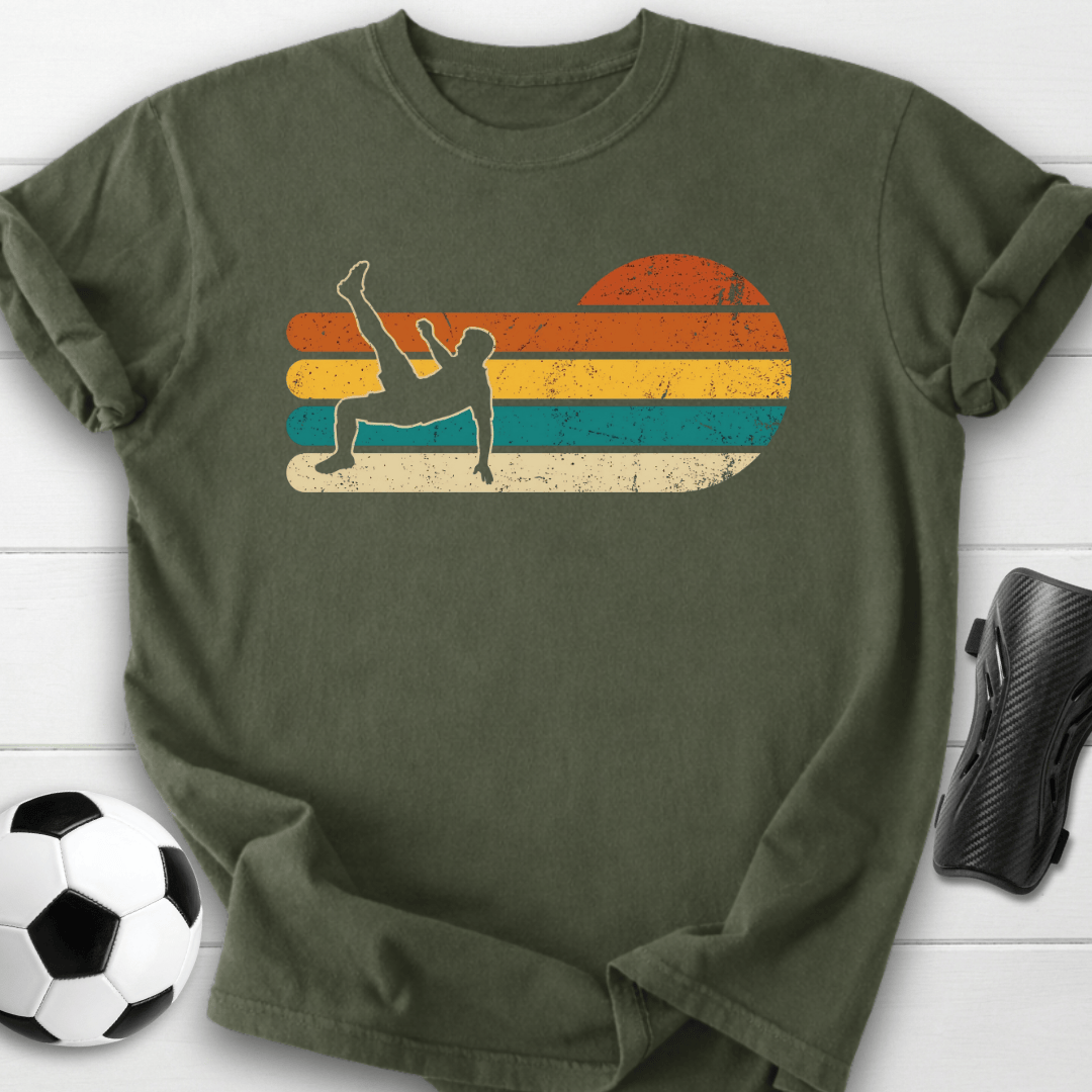 Retro Soccer Bicycle Kick T-Shirt