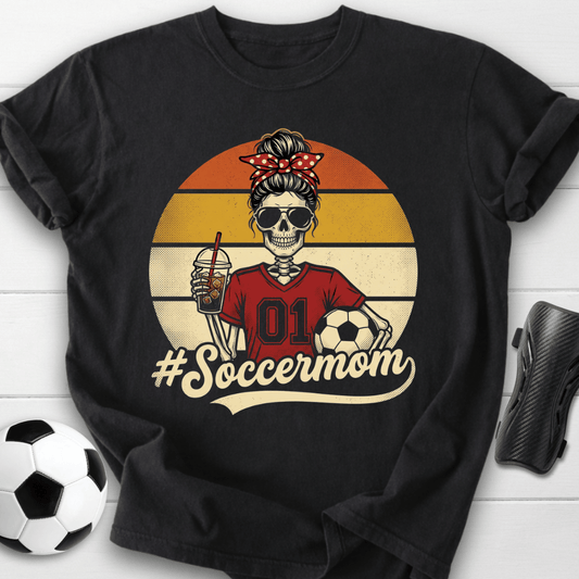 Soccer Mom Skull Retro T-Shirt