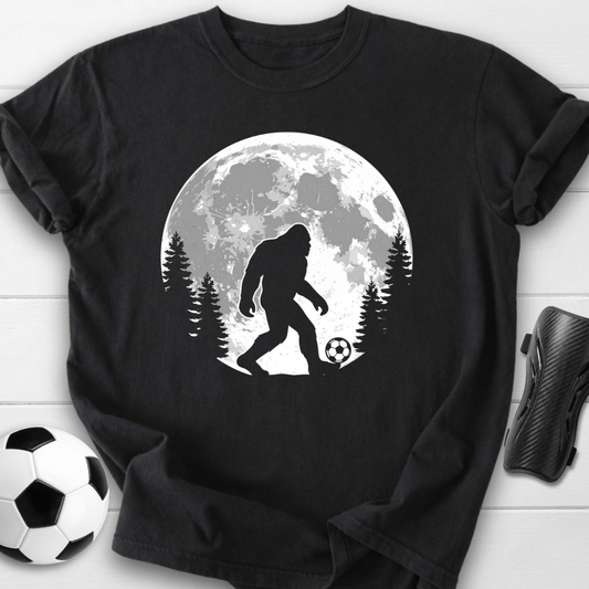 Bigfoot Soccer Moon T-Shirt