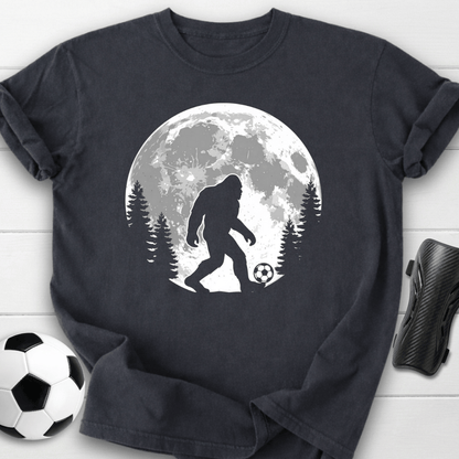 Bigfoot Soccer Moon T-Shirt