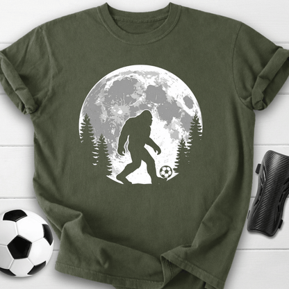 Bigfoot Soccer Moon T-Shirt