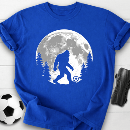 Bigfoot Soccer Moon T-Shirt