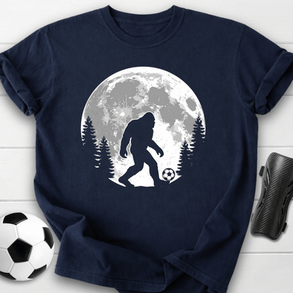 Bigfoot Soccer Moon T-Shirt