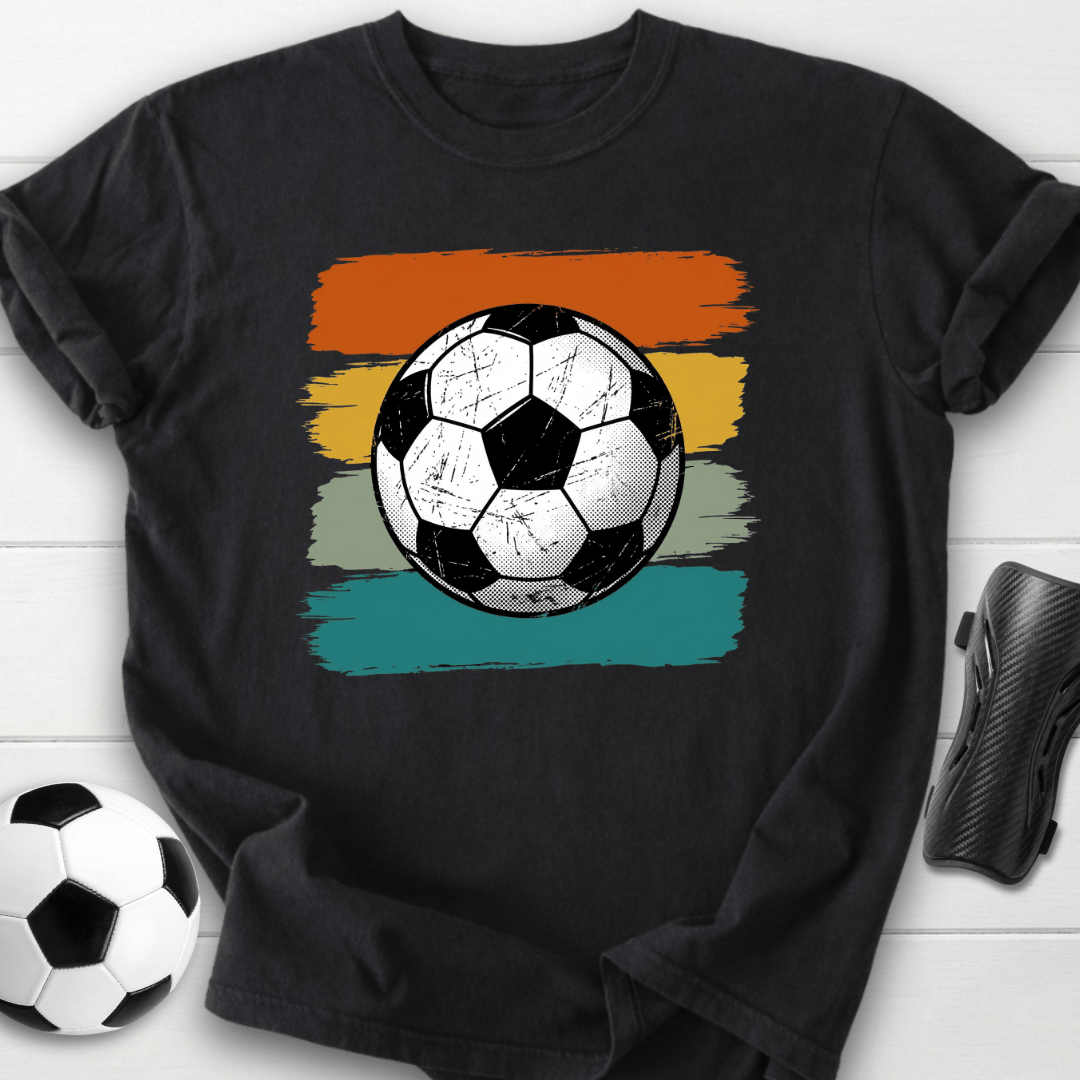 Retro Soccer Ball Stripes T-Shirt
