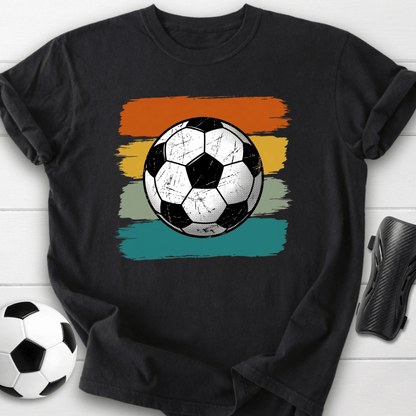 Retro Soccer Ball Stripes T-Shirt