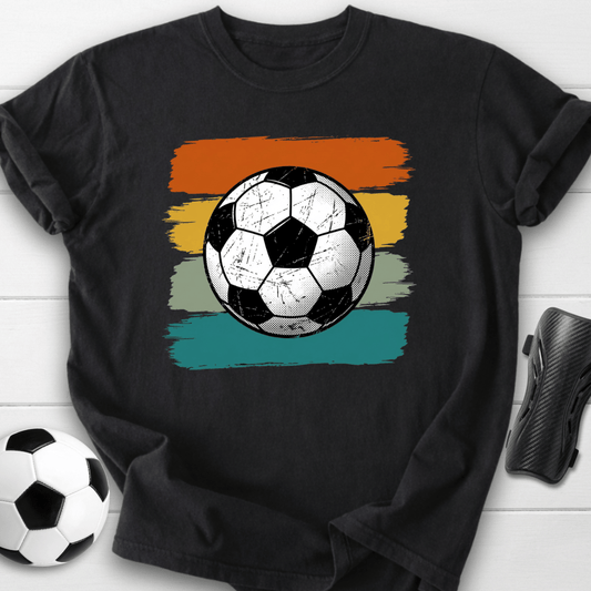Retro Soccer Ball Stripes T-Shirt