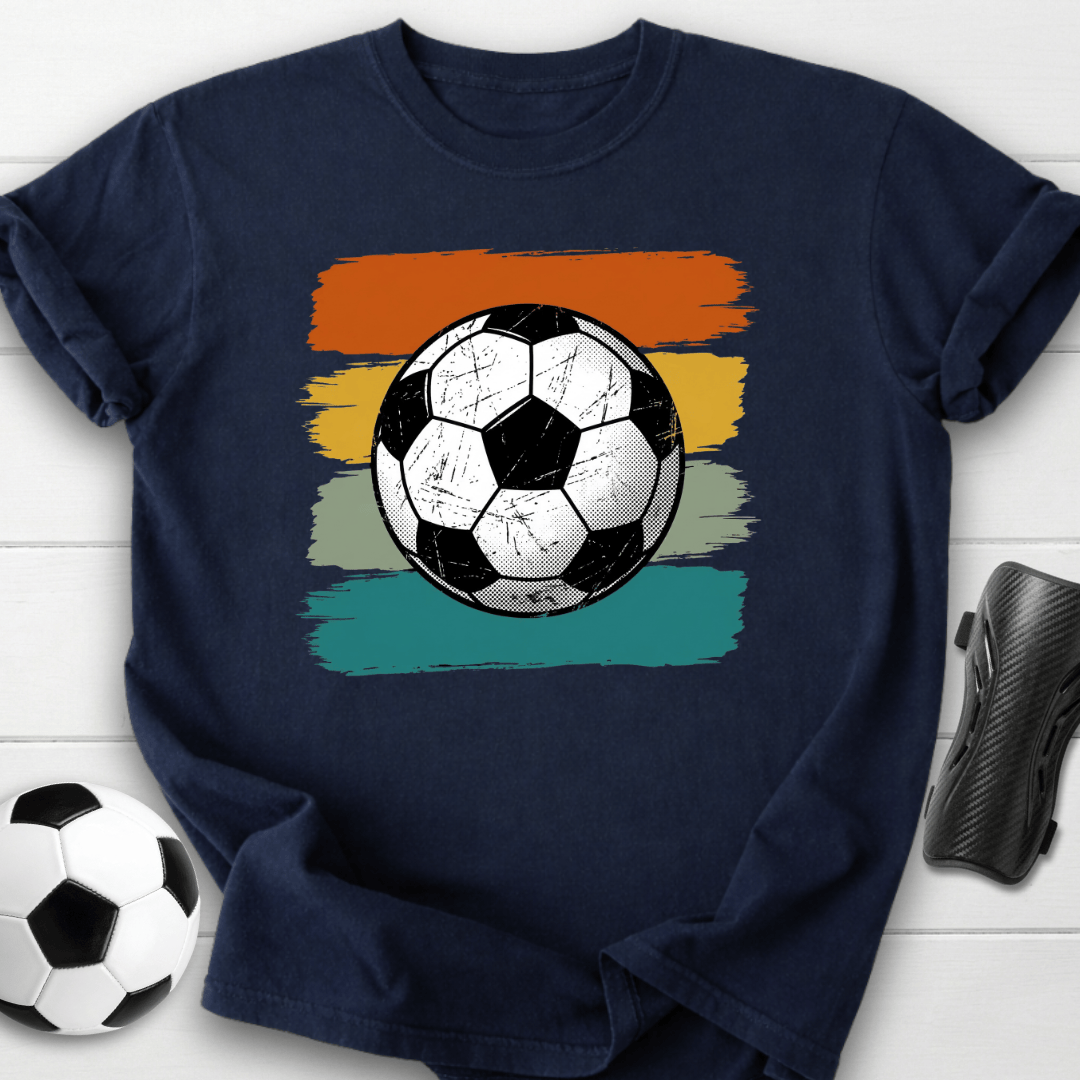Retro Soccer Ball Stripes T-Shirt