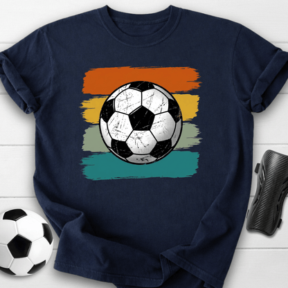 Retro Soccer Ball Stripes T-Shirt