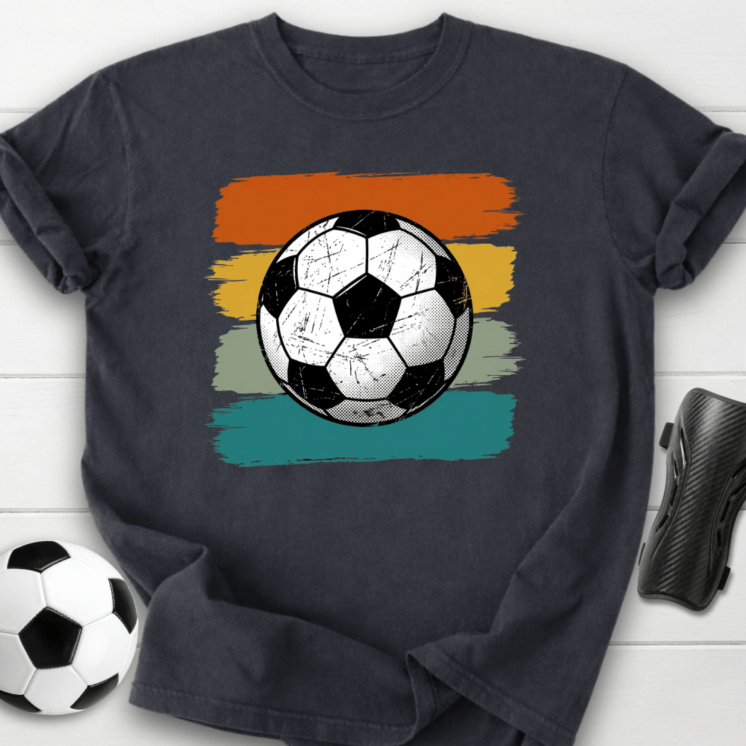 Retro Soccer Ball Stripes T-Shirt