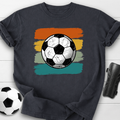 Retro Soccer Ball Stripes T-Shirt