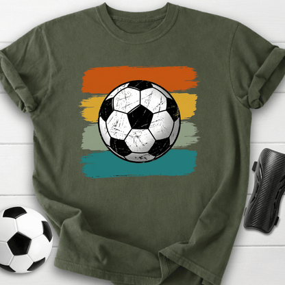 Retro Soccer Ball Stripes T-Shirt