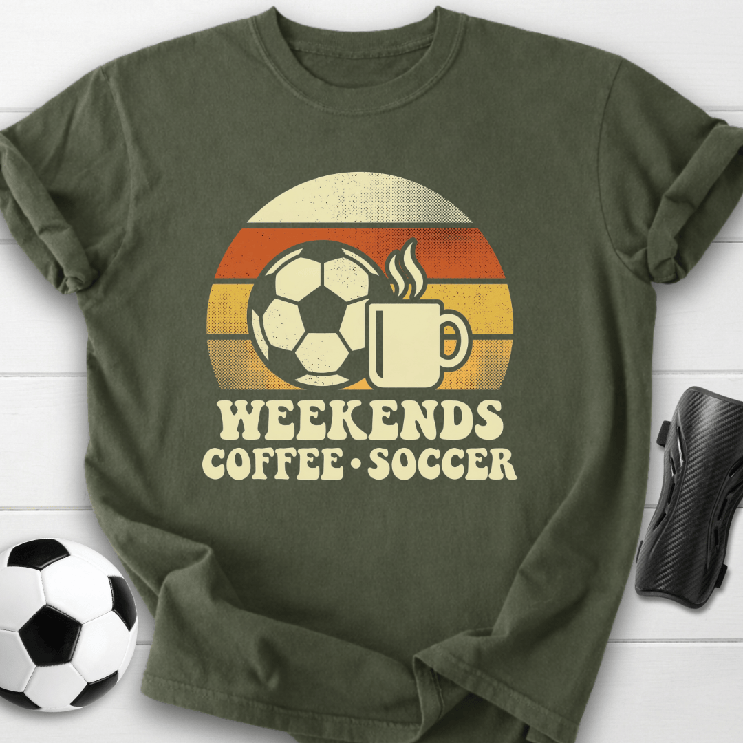 Weekends Coffee Soccer T-Shirt