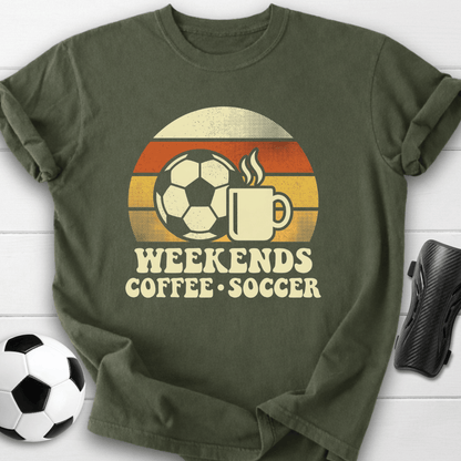 Weekends Coffee Soccer T-Shirt