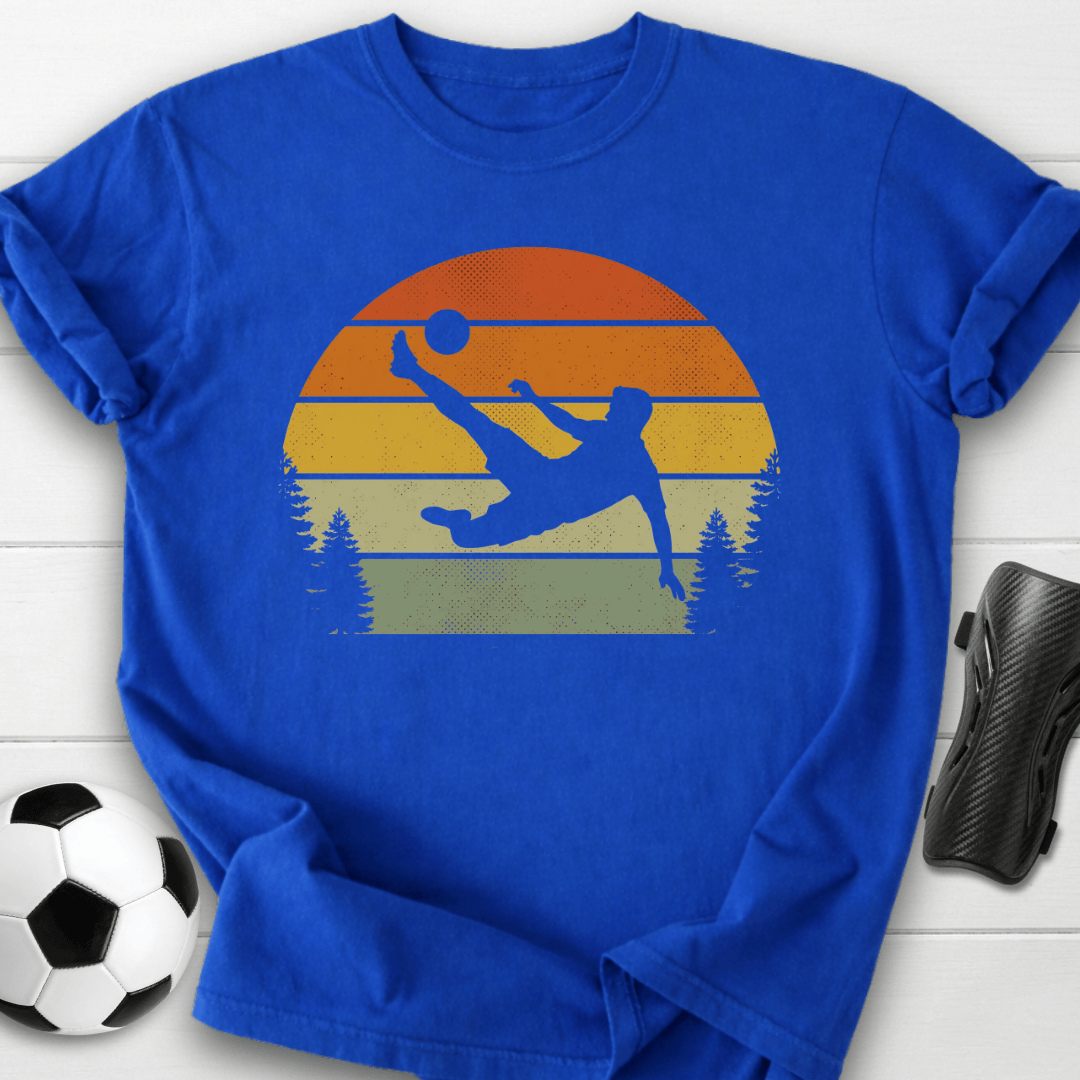 Retro Soccer Bicycle Kick T-Shirt