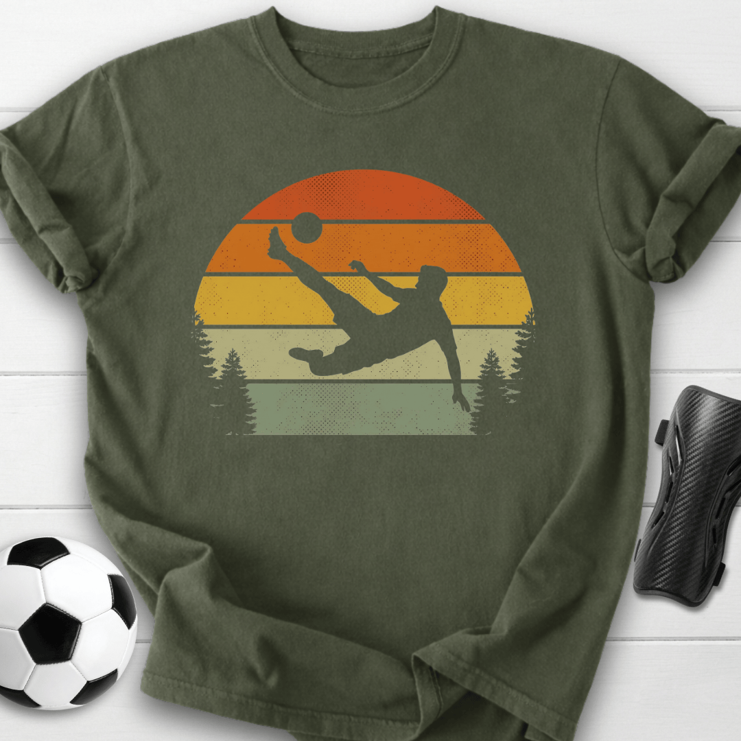 Retro Soccer Bicycle Kick T-Shirt