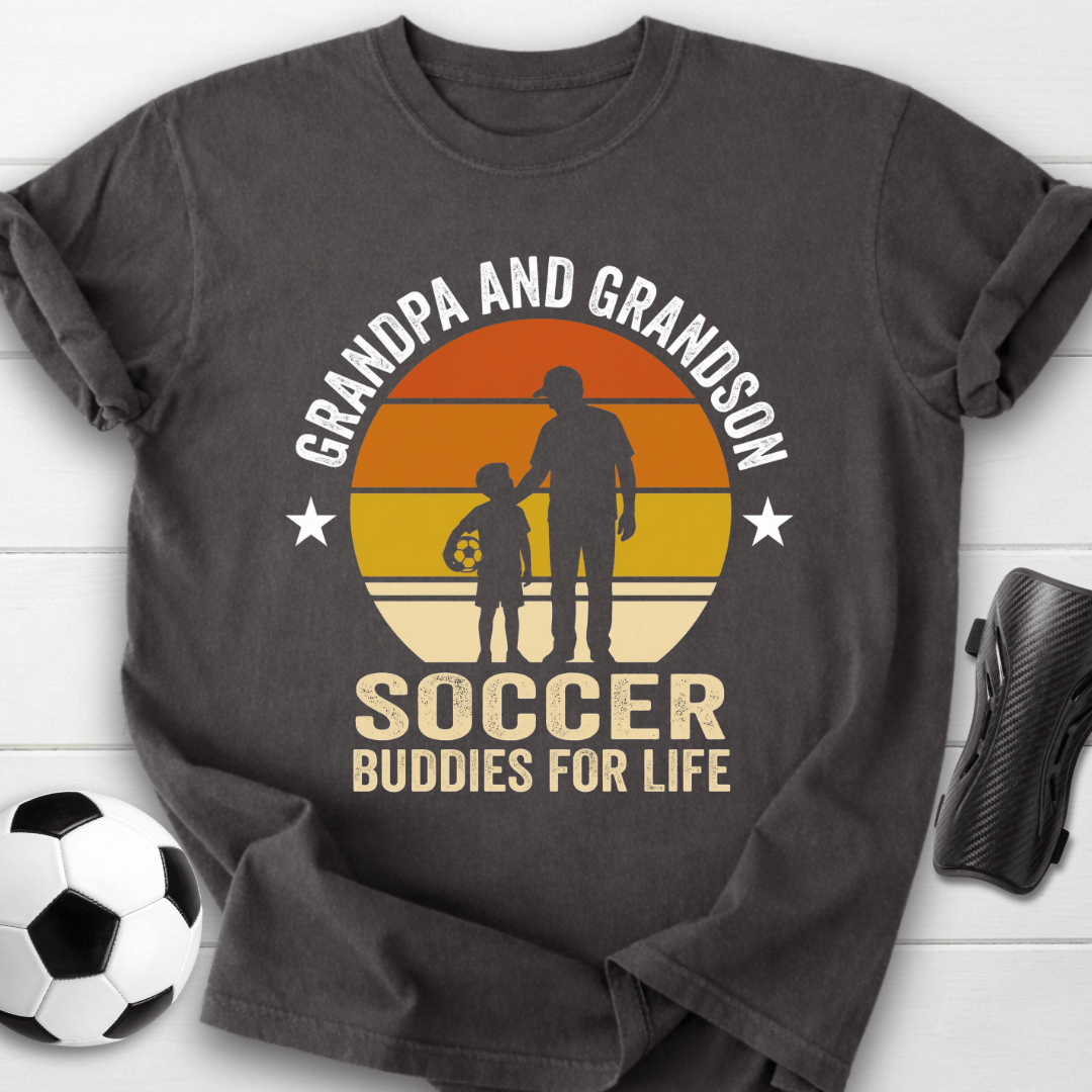 Grandpa And Grandson Soccer Buddies T-Shirt