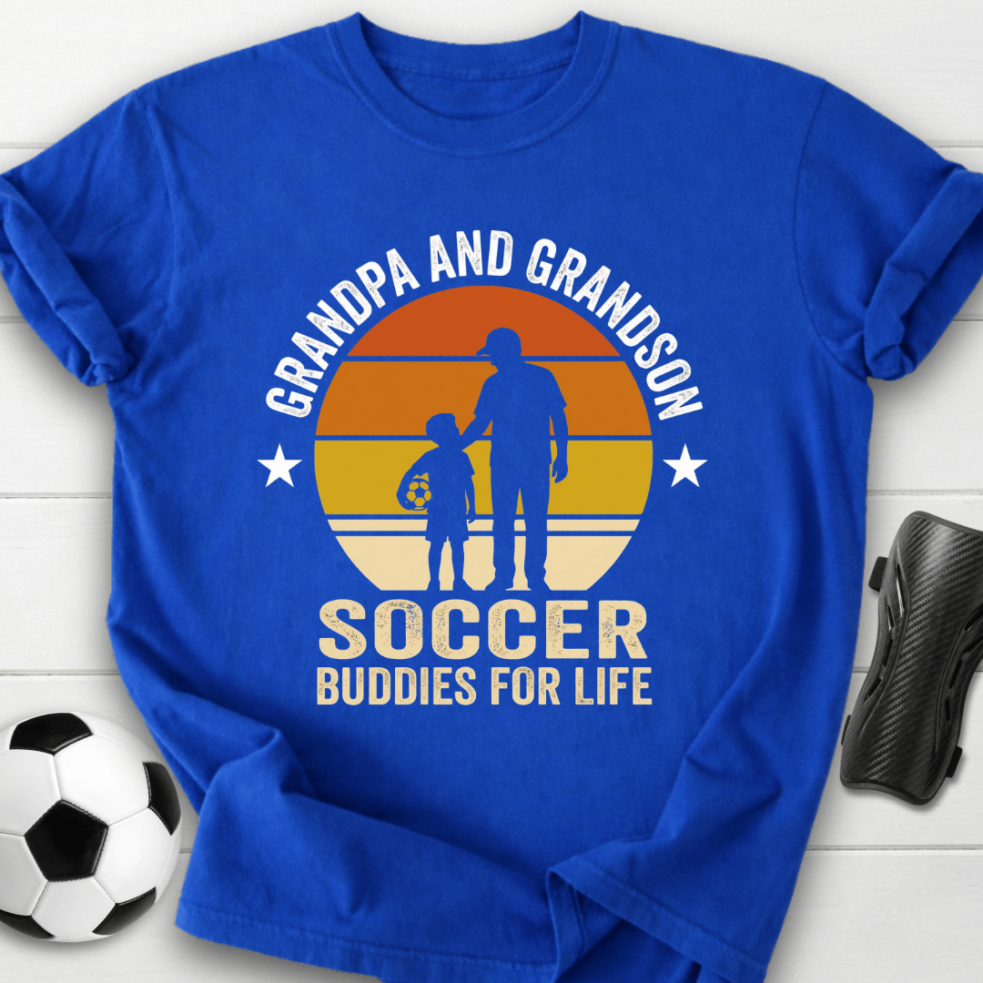 Grandpa And Grandson Soccer Buddies T-Shirt