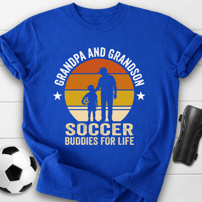 Grandpa And Grandson Soccer Buddies T-Shirt