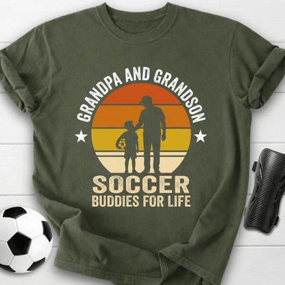 Grandpa And Grandson Soccer Buddies T-Shirt
