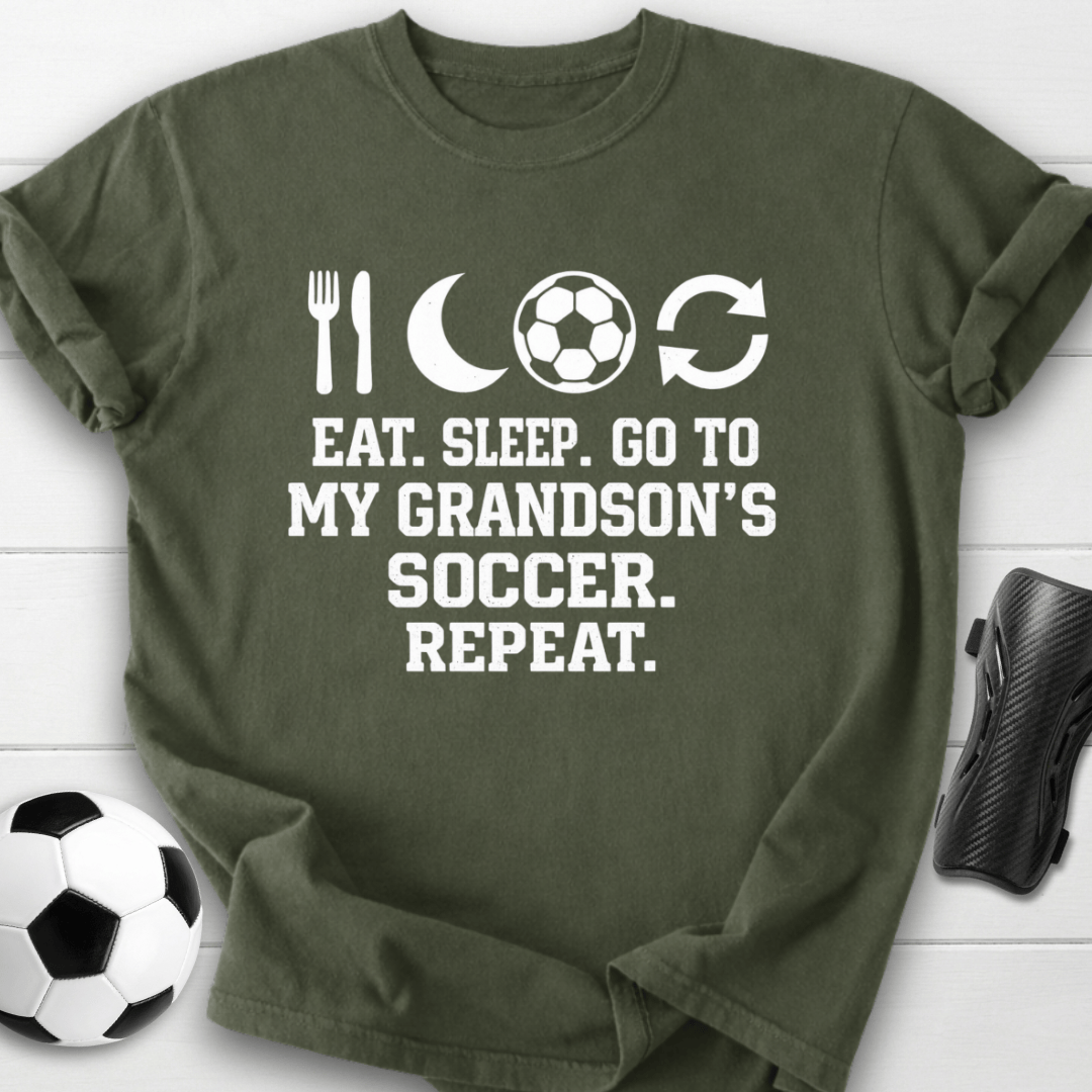 Eat Sleep Grandson Soccer Repeat T-Shirt