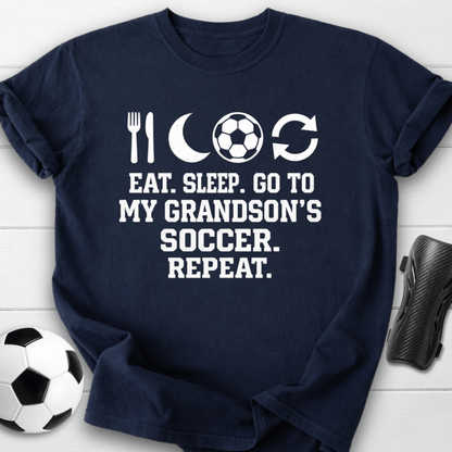 Eat Sleep Grandson Soccer Repeat T-Shirt