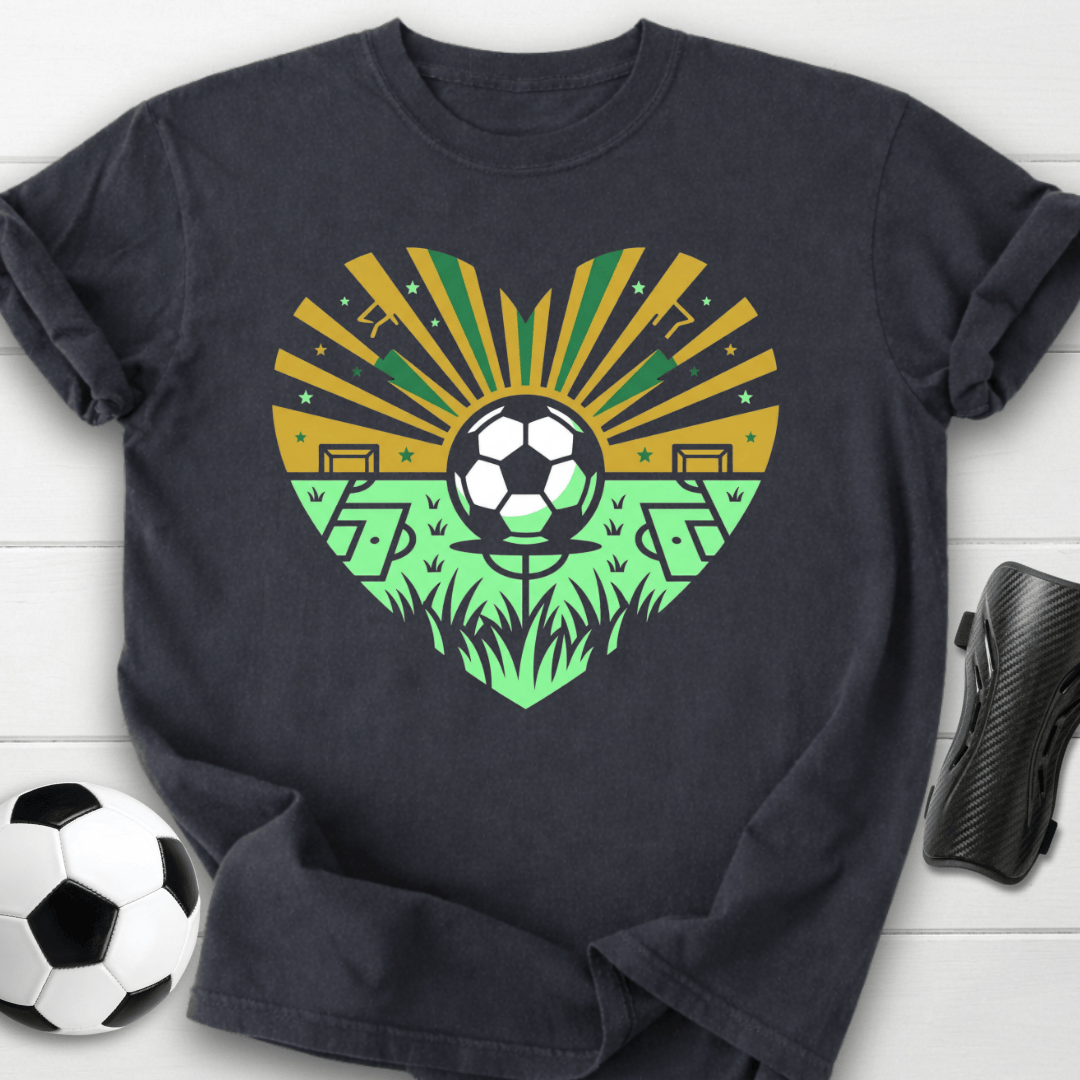 Soccer Heart Sunrise T-Shirt