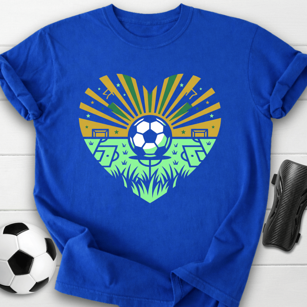 Soccer Heart Sunrise T-Shirt
