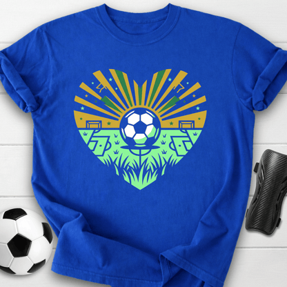 Soccer Heart Sunrise T-Shirt